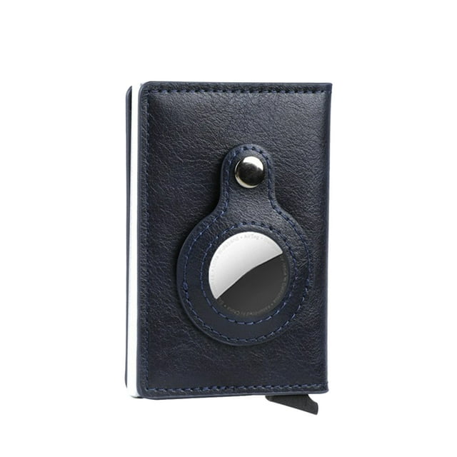 Cartera multifuncional - cartera delgada de bloqueo RFID con capacidad para 14 tarjetas y seguimiento antirrobo, 9,5x6,5cm