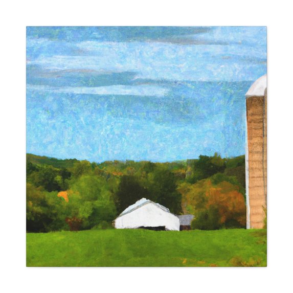 Silo in Moonlight - Canvas