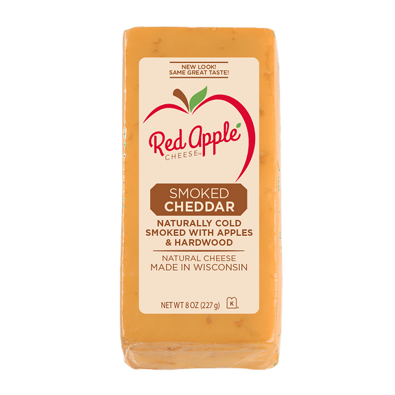 Red Apple Cheese Apple Smoked Cheddar Cheese, 8oz Bar
