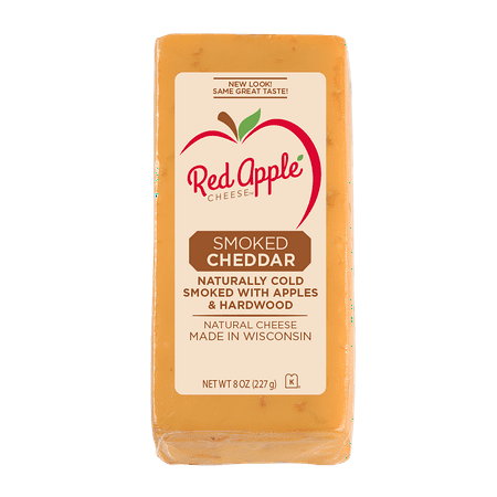 Red Apple Cheese Apple Smoked Cheddar Cheese, 8oz Bar