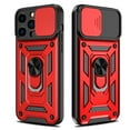 thumbnail image 3 of Elegant Choise for iPhone 14 Pro Max Case with Ring Stand Slide Camera Lens Protective Phone Cover, Red, 3 of 14