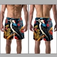 thumbnail image 3 of luoweisi Men's Beach Shorts Quick Dry Swim Trunks with Mesh Lining Woodpecker XL, 3 of 5