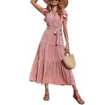 thumbnail image 1 of Txlixc Vestido de mujer sin mangas con pliegues casuales Txlixc moda, 1 of 6