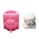 thumbnail image 1 of 3D Rabbits Candle Molds Casting Molds Lovely Animal Silicone Mould Ornament Molds for Chocolate Fondant Decorations, 1 of 4
