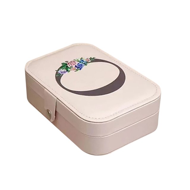 Last Chance Qaailabf 26 Letters Earring Jewelry Display Storage Box Case Organizer Flannel Tray Gift