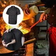 thumbnail image 3 of Chaqueta de manga corta, uniforme de transpirable y ligero para cocinar, servicio de comidas, cocina, hotel, hombres L Soledad Uniforme de chaqueta de chef, 3 of 8