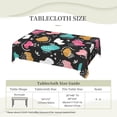 thumbnail image 4 of DouZhe Rectangular Tablecloth, Abstract Colorful Coud Rain Doodle Table Cloth for Kitchen Dinning Tabletop, 72" x 54" Waterproof Polyester Table Cover, 4 of 8