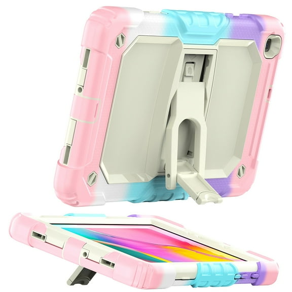 Case For Samsung Galaxy Tab A (8.0 inch) Heavy Duty Full Body 2in1 Rugged Shockproof Protective Tablet Kickstand Tablet Cover [ Beige / Camo Pink ]