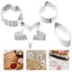 thumbnail image 4 of Juego de 4 cortadores de galletas de acero inoxidable para hornear galletas, moldes con forma de estrella, concha, delfín, para masa de fondant, dulces y repostería., 4 of 6