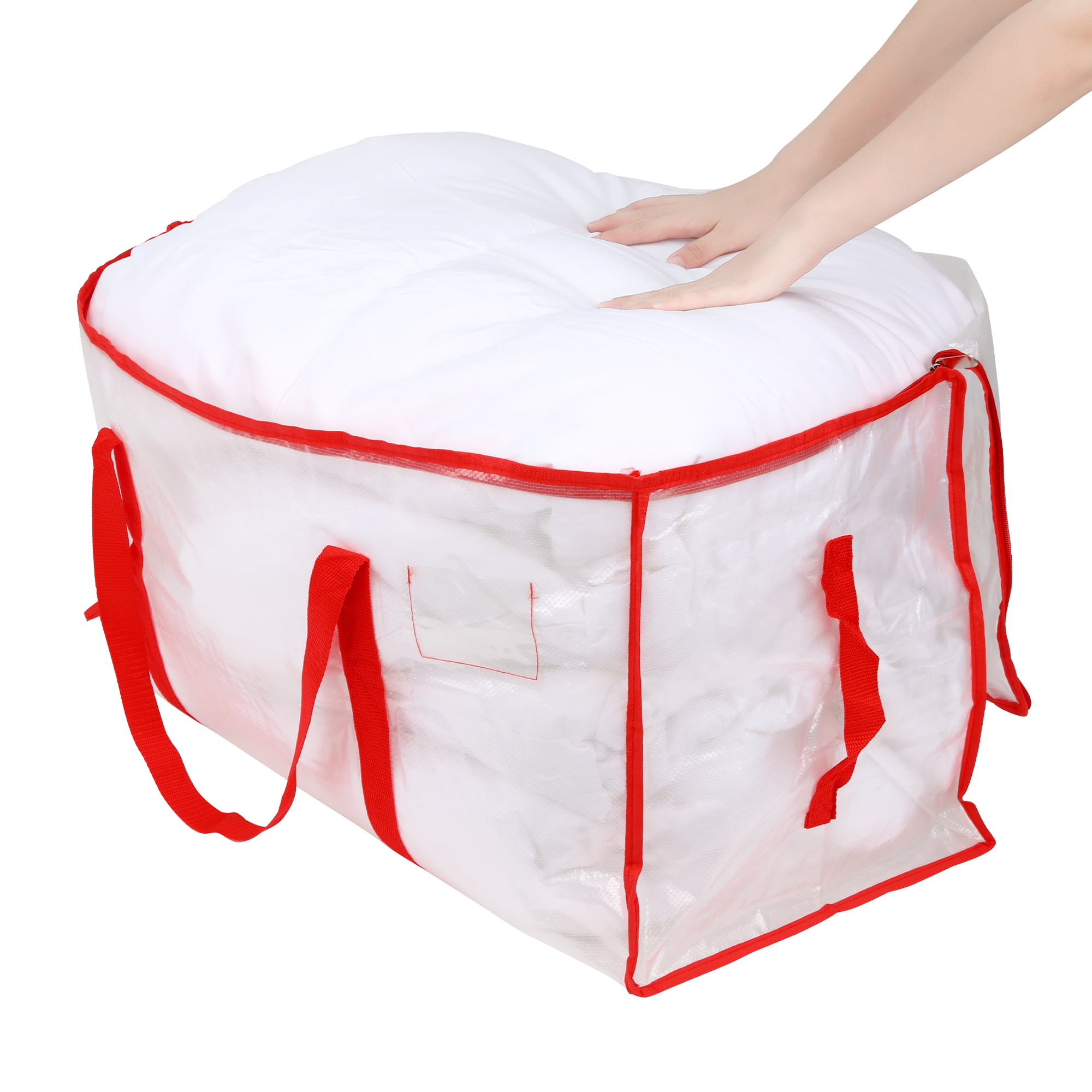 Unique Bargains 1 Pack Clothes Storage Foldable Storage Bags for Closet Organizers Red