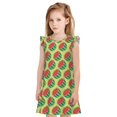 thumbnail image 1 of Vsdgher Chemises de Nuit Melon D\'eau d'Été pour Filles Manches Courtes à Volants Robe de Nuit Pyjama pour Fête Pyjama-TG, 1 of 6