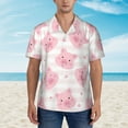 thumbnail image 4 of Easygdp Cartoon Pig Men's Hawaiian Shirts Print Lapel Short Sleeve for Beach, vacation, party, casual occasions - X-Large, 4 of 9