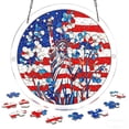 thumbnail image 5 of Acrylic Jigsaw Puzzle Suncatcher-Stress Relief Jigsaw Puzzle, Window Suncatcher Acrylic Puzzle, DIY Suncatcher Kits for Adults, Home Decor Gift for Women, Mom, Friends（7.4in） 4th of July Vermilion, 5 of 9