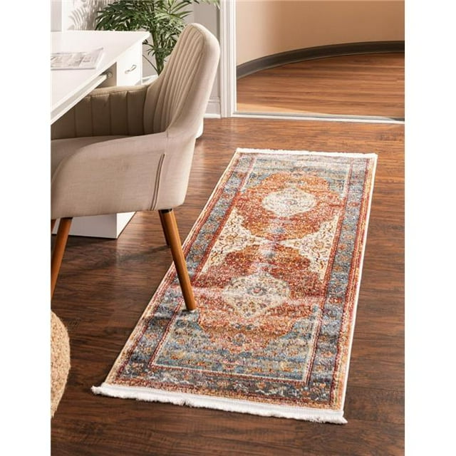 Unique Loom 3140241 2 Pi 2 Po x 6 Pi Miramar Baracoa Runner Rug&44; Rouille Rouge