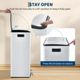 thumbnail image 4 of Kojooin Dual Compartment Stainless Steel Trash and Recycling Bin, 16 Gallon, 4 of 8