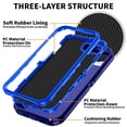 thumbnail image 4 of RegSun for iPhone 16e Case,Shockproof 3-Layer Full Body Protection [Without Screen Protector] Rugged Heavy Duty High Impact Hard Cover Case for iPhone 16e 2025,Dark Blue, 4 of 6