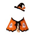 thumbnail image 2 of Halloween Cat Witch with Adjustable Cloak, Black and Purple Wizard Cape with Pumpkin Ornament and Hat for Medium Large Cats, Pet Apparel and Accessories, 2 of 5