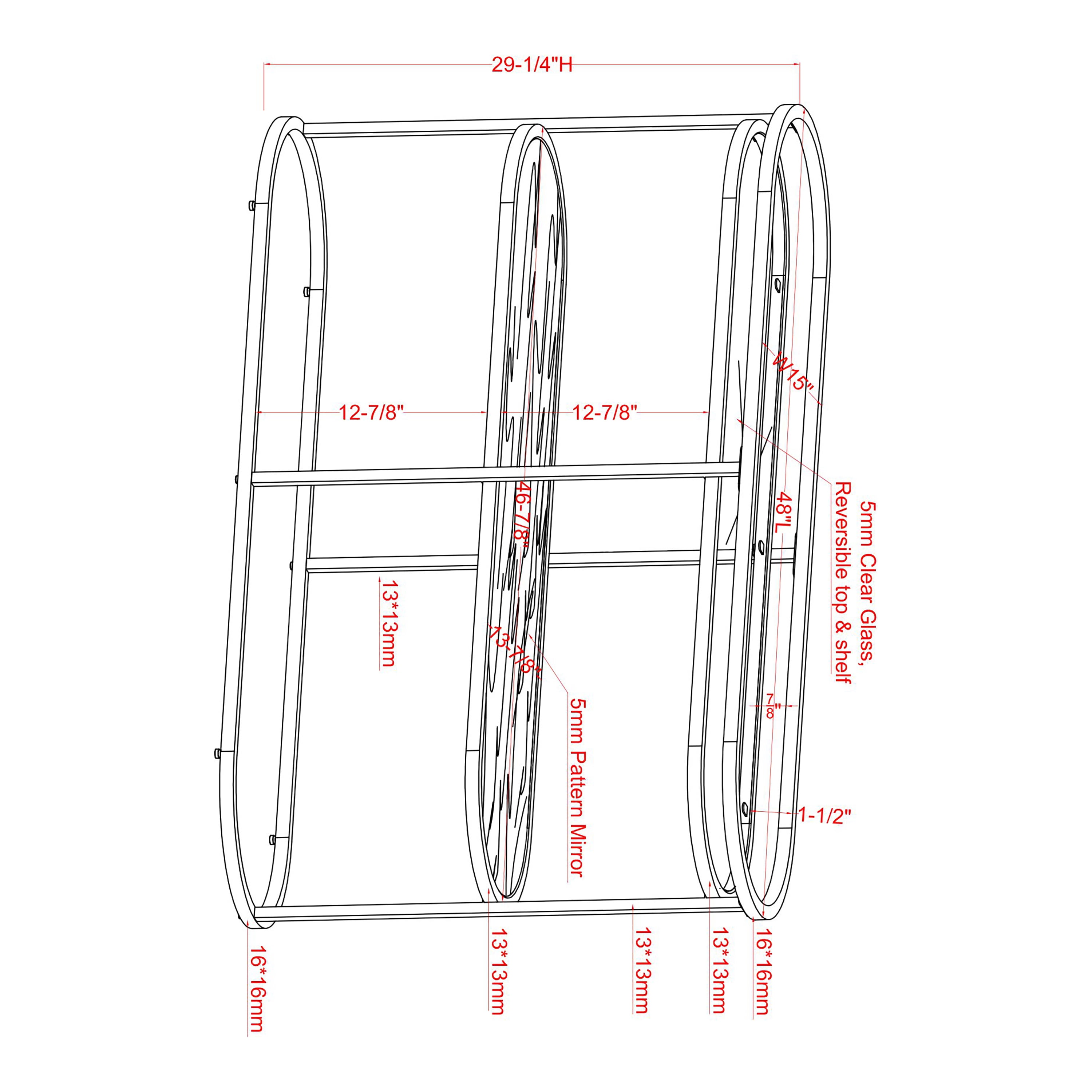 Furniture of America Auro 1-Shelf Water Ripples Pattern Glass Top and Chrome Sofa Table