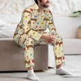 thumbnail image 7 of Picia Dachshund Dog And Flower Pattern Men’s Long-Sleeve Sleepwear Set - Soft 2-Piece Loungewear with Pockets, Comfy PJs for Relaxing Nights-Small, 7 of 7
