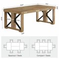 thumbnail image 3 of Yardi Yarda Industrial Wood & Metal Conference Table, Large Office Meeting Table, Office Table, Brown, 3 of 6