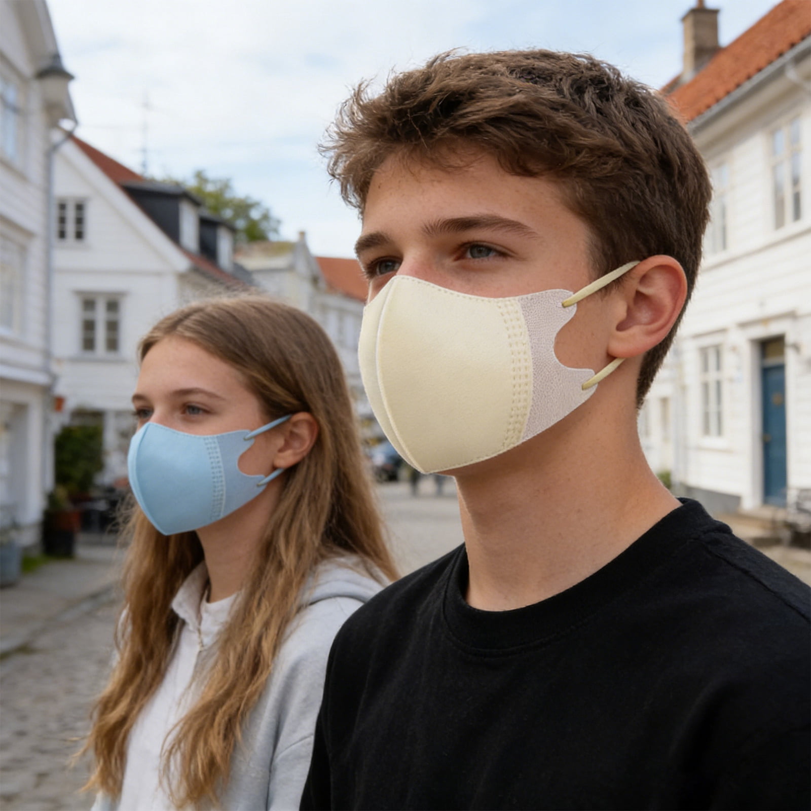 2026 Protective Face Masks Breathable Face Masks, Multi Layer Dust Proof Disposable Respirator, Soft Comfortable For Office Outdoor And Daily General Use (Children-50Pack-Green)