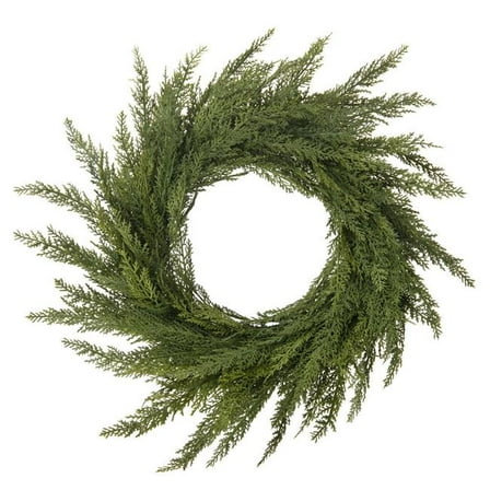 Vickerman RY250128 28 in. Green Cedar Christmas Wreath