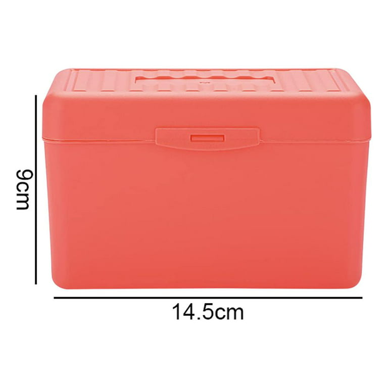 Enday Card Holder Box for Index, Note and Blank Flash Cards Office and  School Supplies Red