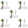 thumbnail image 3 of Sonducket 15 Pieces Golf Ball Tee Nail Body Tees Fitting Device Woman Professional Golfing Shaped Base Training Sport Stabilizer Type2, 3 of 3