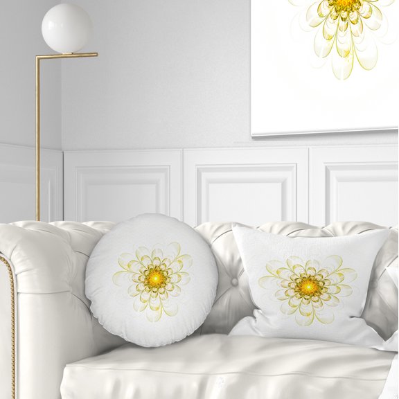 Designart 12" x 20" Yellow Polyester Throw Pillow