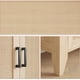 thumbnail image 3 of Cabihome small rattan almacenamiento gabinete: boho sideboard buffet con 2 doors, wood credenza consola para entrada, sala de estar o kitchen, natural oak, 3 of 8