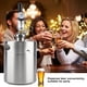 thumbnail image 3 of Mini barril de acero inoxidable de 2 l con grifo, sistema dispensador de cerveza artesanal presurizado para elaboración casera, 3 of 13