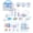 blue, variant on 10pcs Simulation Makeup Playset for Girls 3-8 Ages - Fake Cosmetic Kit with Storage Box, Pretend Play Dress-Up Toys Gift
