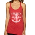 thumbnail image 1 of Wild Bobby, My Savior Is Tougher Than Nails Revelation 1:18, Inspirational Christian, Women Tri-Blend Racerback Tank Top, Vintage Red, Medium, 1 of 5