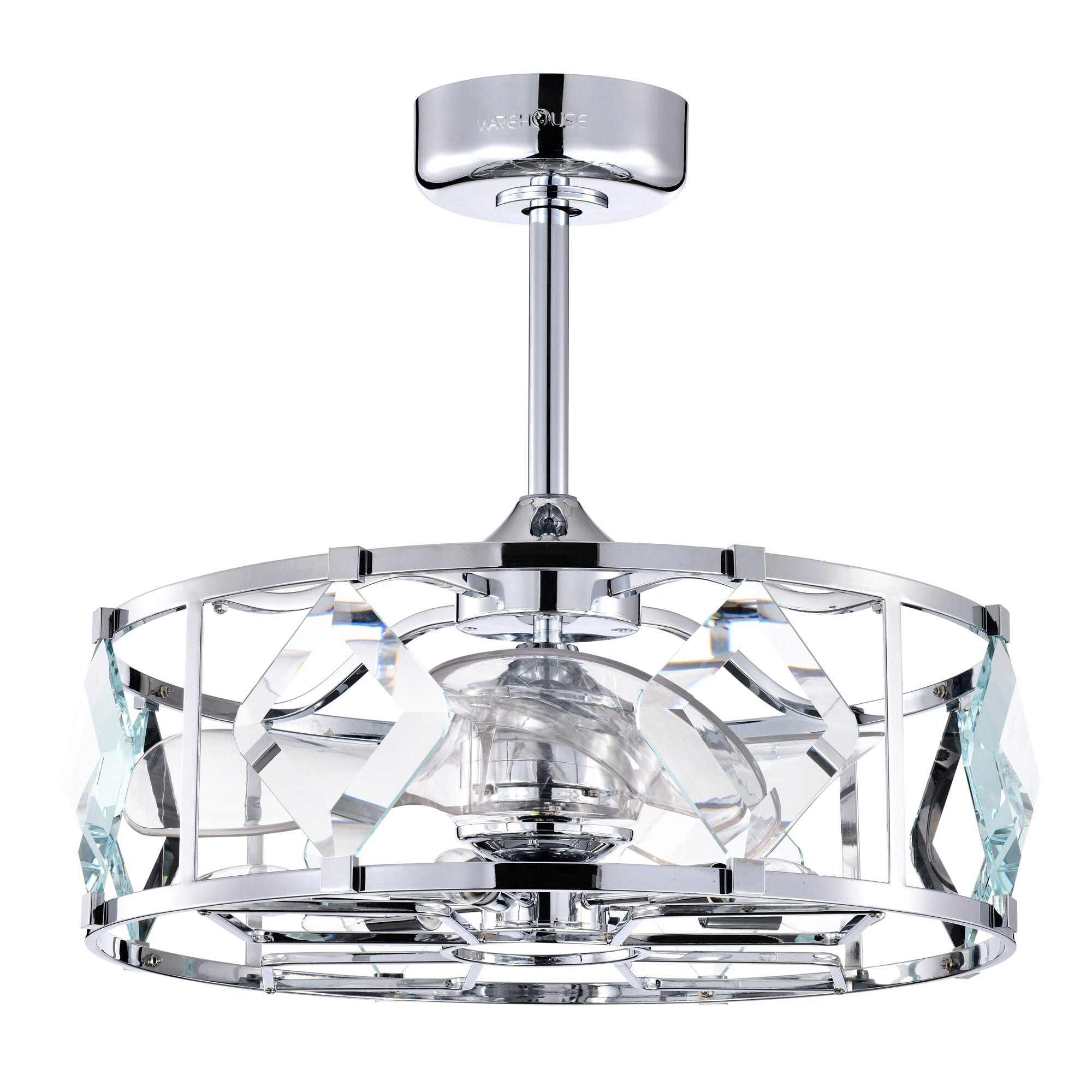 Dalya 24.8 in. 6-Light Indoor Chrome Finish Ceiling Fan with Light Kit and Remote