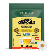 VAHDAM India, Chamomile Tea Bags, 40 Count, Herbal Tea