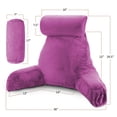 thumbnail image 5 of Nestl Reading Pillow, Extra Large Bed Rest Pillow with Arms – Premium Shredded Memory Foam TV Pillow, Detachable Neck Roll & Lumbar Support Pillow - Orchid Purple, 5 of 7