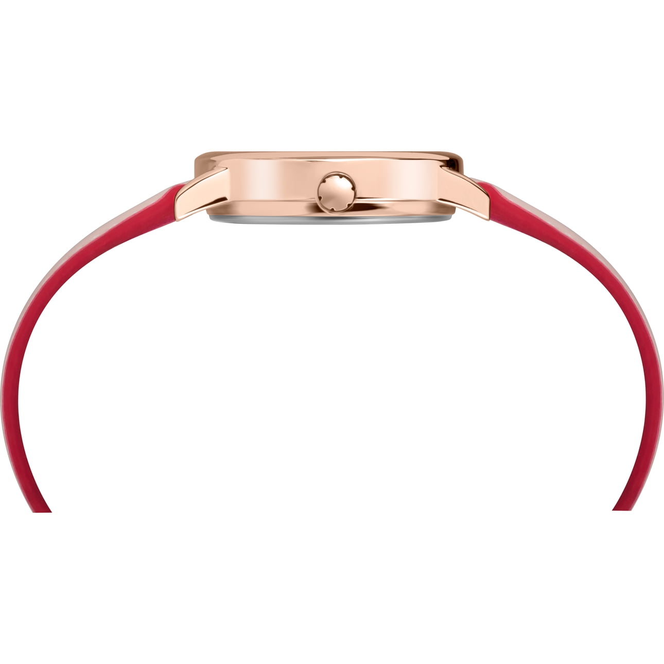 Timex Women's Easy Reader Pink/Rose Gold 30mm Casual Watch, Leather Strap