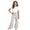 Khaki, variant on Girls Summer Casual Vertical Bottom Pants Flared Wide Leg Trousers Kids Breathable Lightweight Clothes