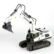 BJBSJSZ Remote Control Excavator Construction Toys for Boys, RC Excavator Toy with Metal Shovel and Light and Sounds, Excavator Toys for Boys Christmas Birthday Gift