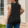 thumbnail image 4 of Tdoqot Womens Tank Tops with Pockets- Crewneck Loose Fit Sleeveless Summer Soft Casual Cotton Shirts Black Size 4XL, 4 of 6