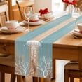 thumbnail image 5 of Coastal Jellyfish Table Runner 70 Inches, Summer Coral Ocean Vintage Wood Bed Runner Dresser Scarves Tabletop for Indoor Outdoor Parties/Ceremony/Banquet, 13" x 70", 5 of 9