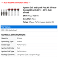 thumbnail image 2 of Ignition Coil and Spark Plug Kit 8 Piece - Compatible with 2013 - 2016 Audi allroad 2014 2015, 2 of 2