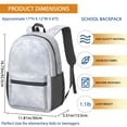 thumbnail image 3 of 17 Inch Lightweight Backpack,PVC Waterproof Oxford Fabric, Ergonomically Designed, with Large Capacity, Frozen Aesthetic Pattern, 3 of 5