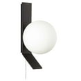 thumbnail image 1 of Valemont 1 Light Halogen 10 inch Wall Sconce, Matte Black with Opal White Glass, 1 of 1