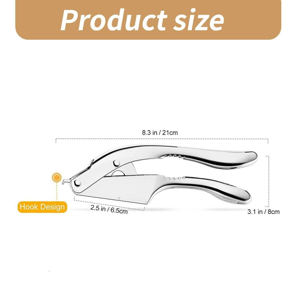 HannLk Garlic Press Garlic Slicer Kitchen Tool Aluminum Alloy Texture Garlic Cutter