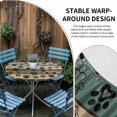 thumbnail image 4 of Dog Paws Printed Round Fitted Tablecloth with Elastic Edge, Waterproof Table Cloth Table Cover for 45"-54" Tables, Vintage Teal Brown Wooden Farmhouse Tablecloths for Dining Picnic Indoor Outdoor, 4 of 9