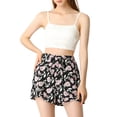 thumbnail image 6 of Allegra K Women's Shorts Casual Elastic Waist Summer Beach Floral Shorts, 6 of 6