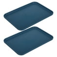 thumbnail image 1 of REOFLYUP 2Pcs Stylish Rectangular Reusable Plastic Food Serving Trays with Nonslip Grip, 1 of 6