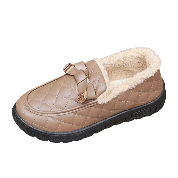 YLYL Women's Winter Shoes Fur Lined Non Slip Comfort Warm Indoor Outdoor Moccasins Shoes