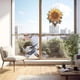 thumbnail image 2 of Colgante de ventana de acrílico con forma de girasol, atrapasol de girasol, vitral con forma de girasol, hecho a mano, decoración colgante de ventana con atrapasol de girasol, regalos de girasol para, 2 of 7